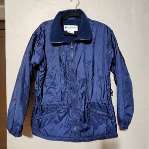 Vintage Columbia Womens Cinched Waist Ski/snow Jacket Size M Navy Blue